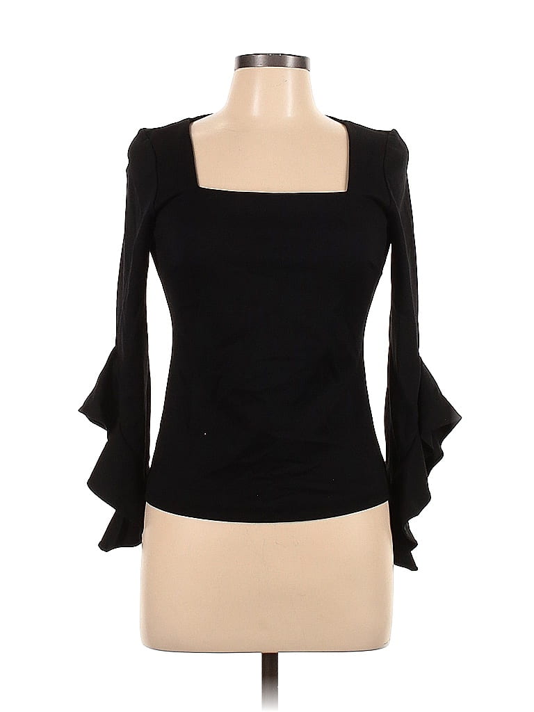 Amanda Uprichard Solid Black Long Sleeve Top Size L - 79% off | thredUP