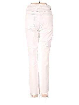 Madewell 9" Mid-Rise Skinny Crop Jeans in Pure White: Knee-Rip Edition (view 2)