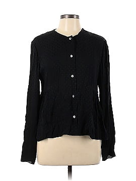 Vince. Long Sleeve Silk Top (view 1)