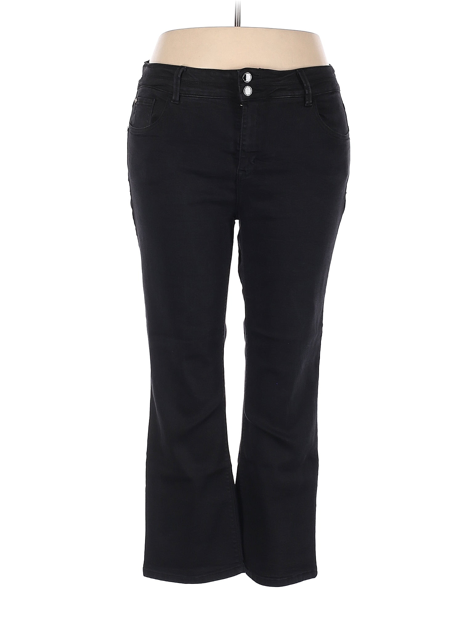 Curve Appeal Solid Black Jeans Size 24 (Plus) - 65% off | thredUP