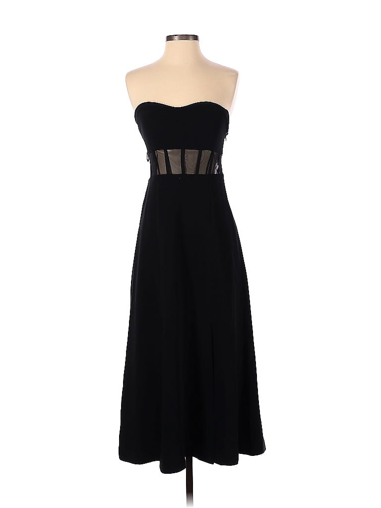 Cinq à Sept Solid Black Cocktail Dress Size 2 - photo 1