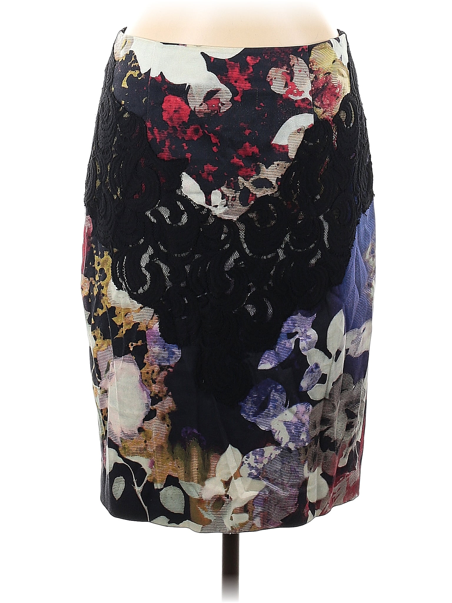 Rachel Roy Floral Black Casual Skirt Size 6 - 62% off | thredUP