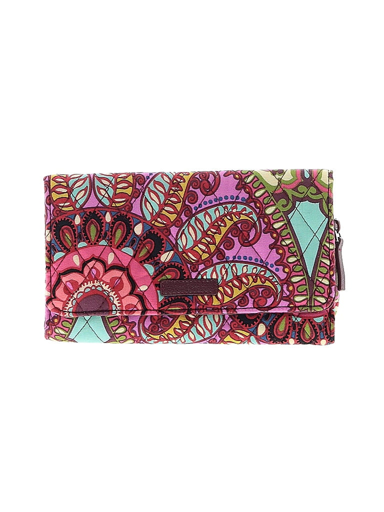 Vera Bradley 100% Cotton Multi Color Purple Wallet One Size - photo 1