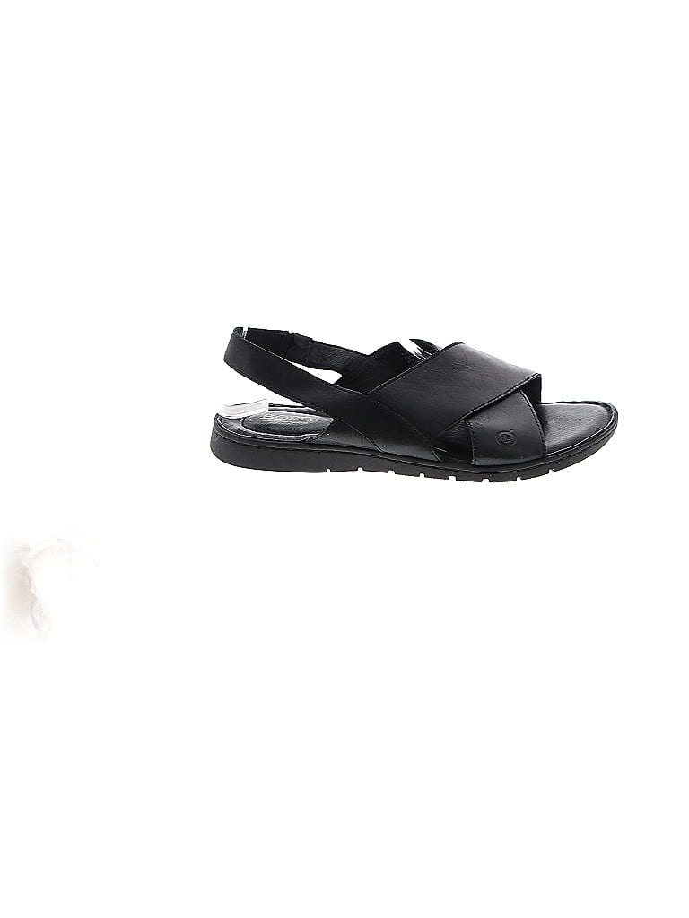 Born Handcrafted Footwear Solid Black Sandals Size 10 - photo 1