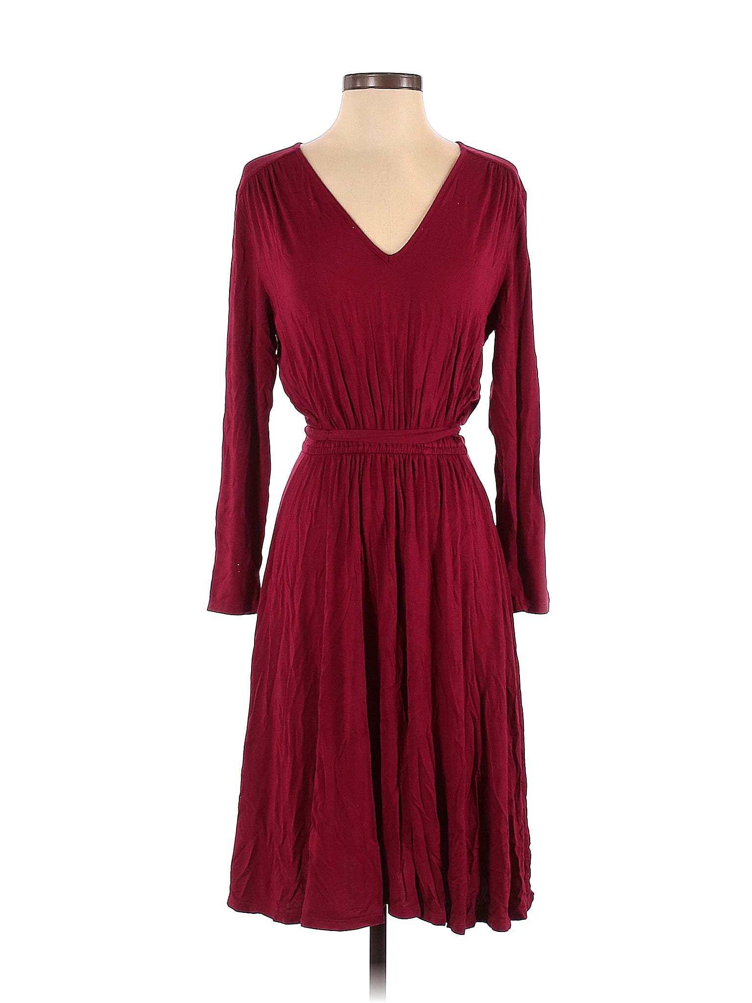Amour Vert Solid Maroon Red Casual Dress Size S - 68% off | thredUP