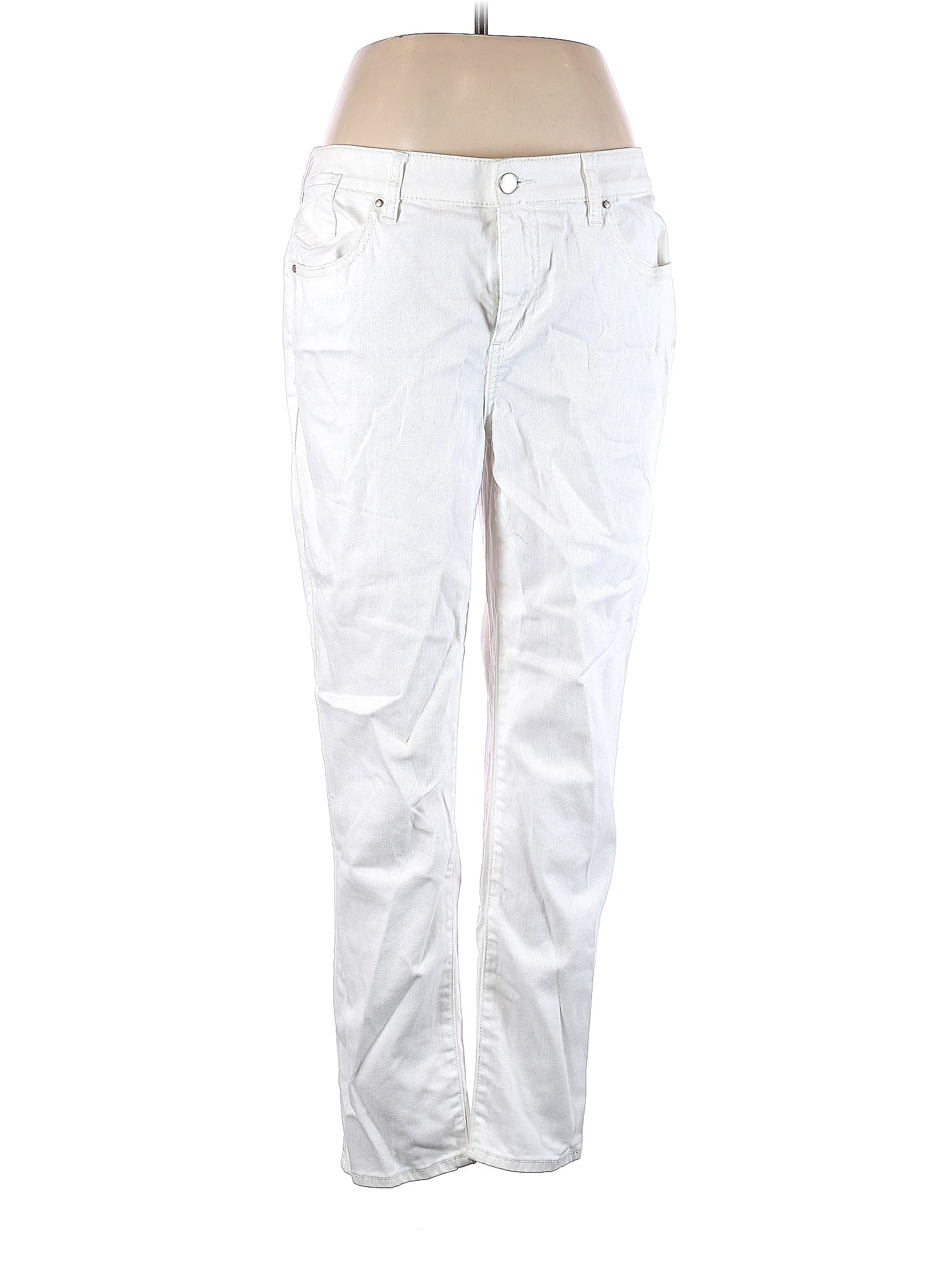 Chico's Solid White Jeans Size Med (1) 76 off thredUP