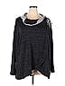 NY Collection Color Block Marled Black Sweatshirt Size 3X (Plus) - photo 1