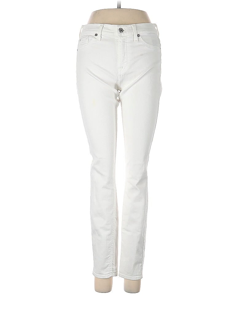 7 For All Mankind Ivory White Jeans 28 Waist - photo 1