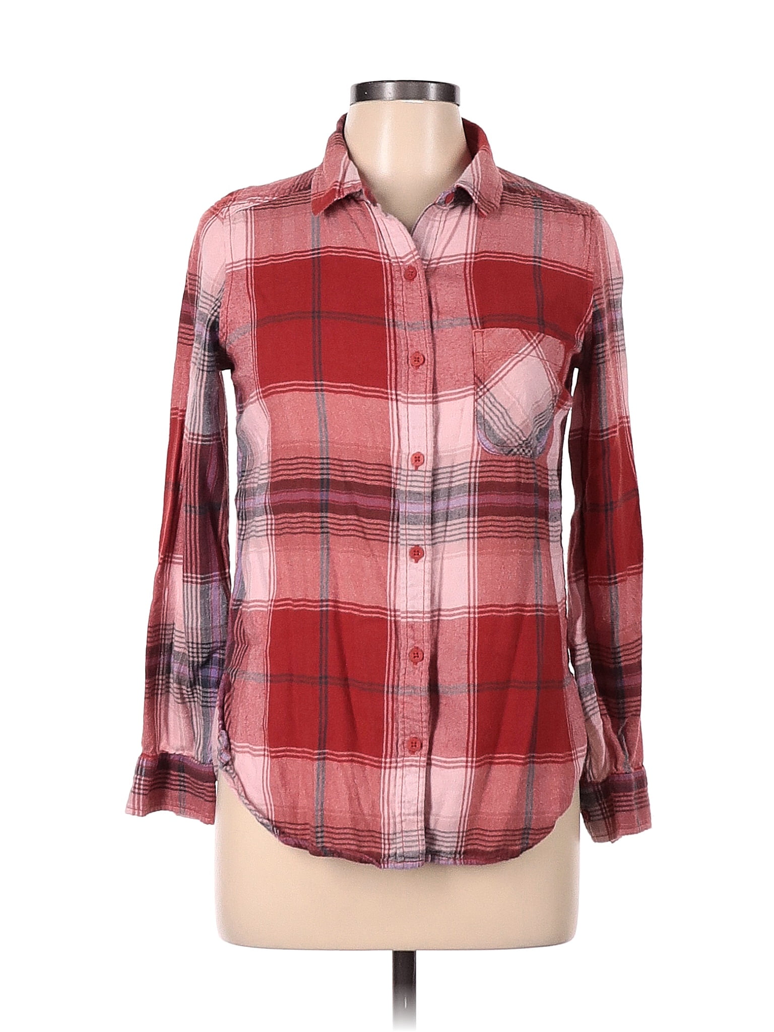 Chemise à Carreaux Mudd Pour Juniors - Taille XL - Manches Longues, Couleur Marine Et Corail