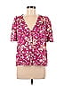 Sézane 100% Viscose Floral Pink Short Sleeve Blouse Size 40 (EU) - photo 1