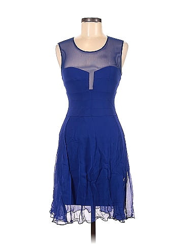 BCBGMAXAZRIA Solid Sapphire Blue Cocktail Dress Size 6 86 off