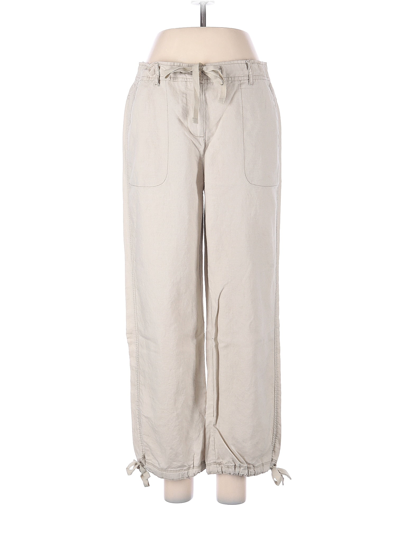 Joe Fresh Solid Ivory Linen Pants Size 8 67 off thredUP