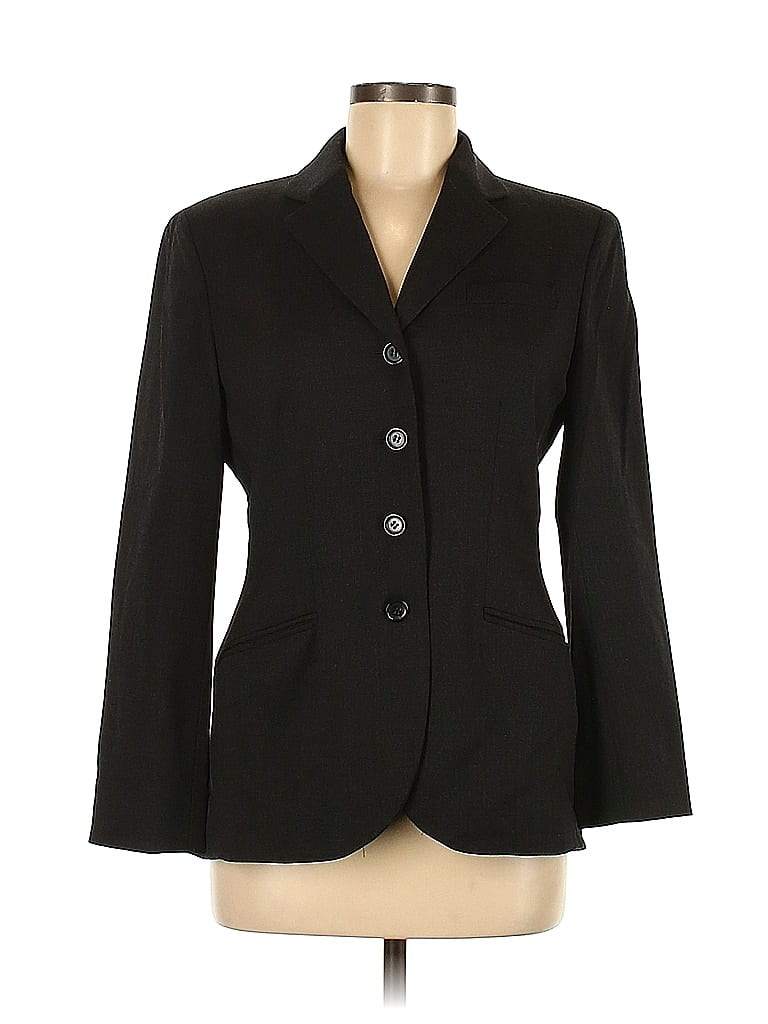 Jones New York Solid Black Wool Coat Size 6 - 80% off | thredUP