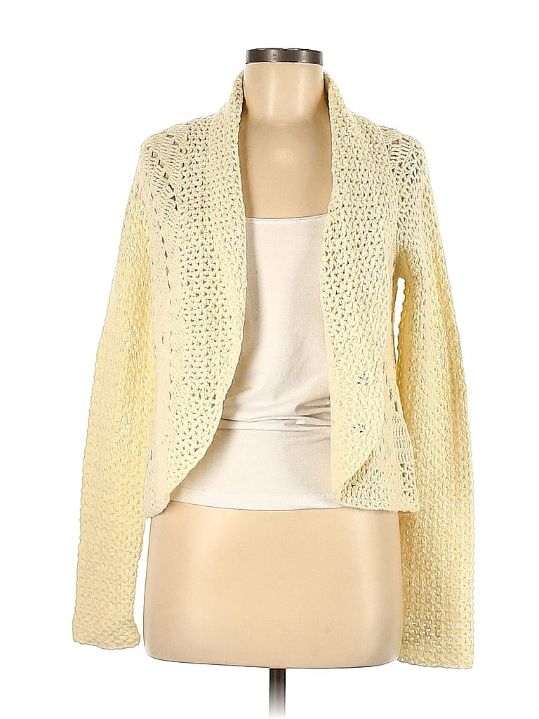 Spiegel Color Block Solid Ivory Yellow Cardigan Size M - 76% off | thredUP