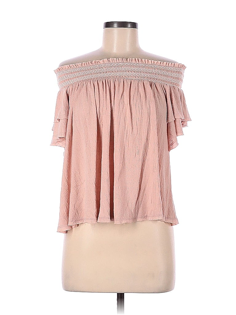 Karlie Pink Short Sleeve Blouse Size M - photo 1