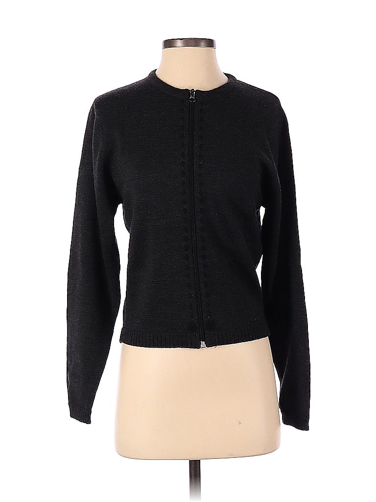 Smartwool 100% Merino Color Block Solid Black Wool Cardigan Size S - photo 1