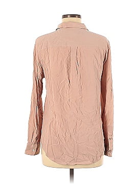 R | Label Long Sleeve Silk Top (view 2)