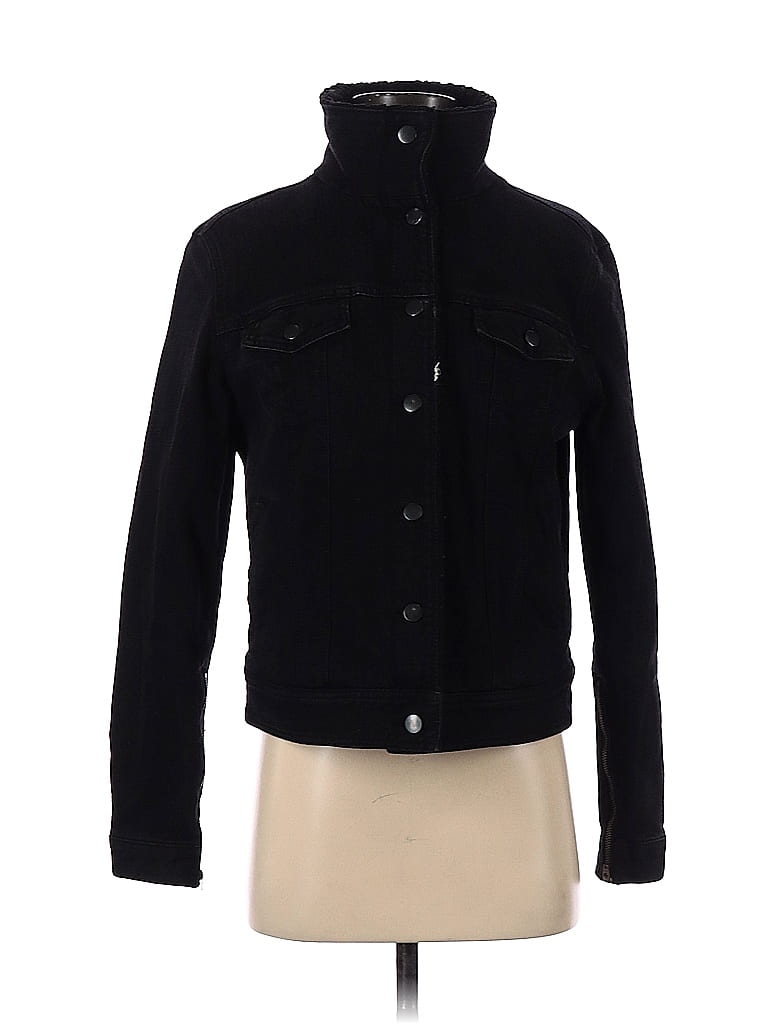 Gap Solid Black Denim Jacket Size S 68 off thredUP
