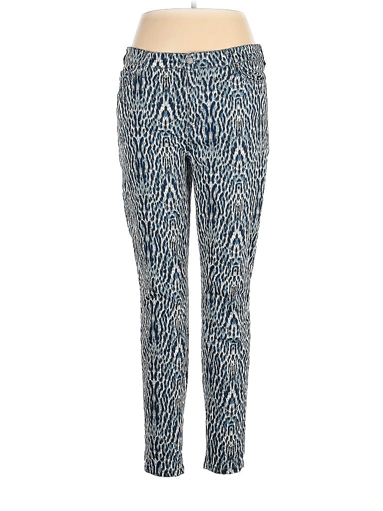 Liverpool Los Angeles Leopard Print Multi Color Blue Jeans Size 14 - 73 ...