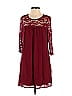 AUW 100% Polyester Burgundy Red Casual Dress Size M - photo 1