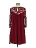 AUW 100% Polyester Burgundy Red Casual Dress Size M - photo 2