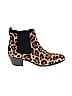 Via Spiga Animal Print Brown Ankle Boots Size 7 1/2 - photo 1