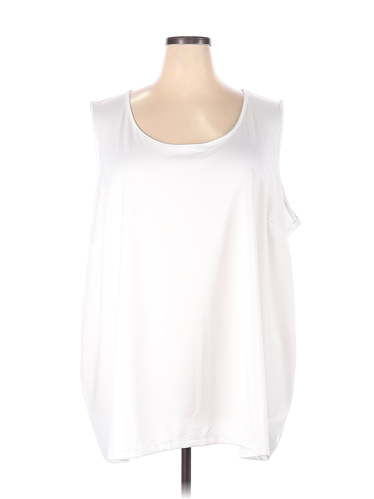Catherines Solid White Sleeveless Blouse Size XXL - 58% off | thredUP