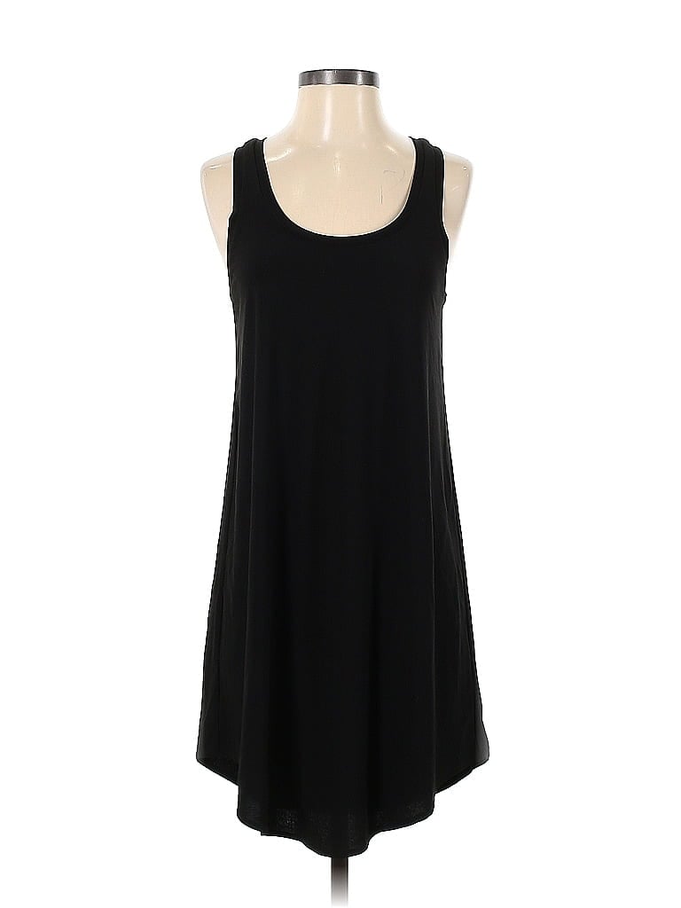 Leith Solid Black Casual Dress Size S - photo 1