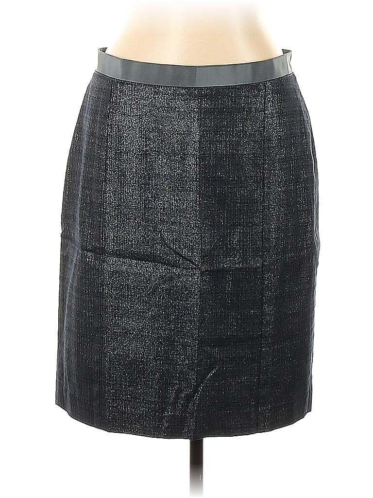 Jupe Ann Taylor Loft Femme Taille 4 – Gris Avec Tapisserie Verte – Longueur Genou – Occasion TB