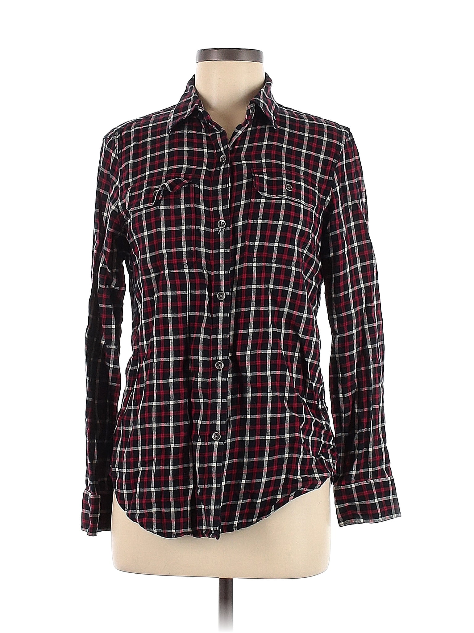 Women's Chaps Button Down Flannel Shirt