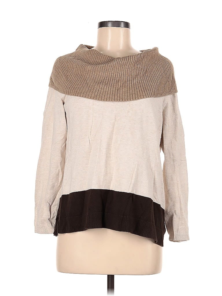 Karen Scott 100% Cotton Tan Pullover Sweater Size M - photo 1