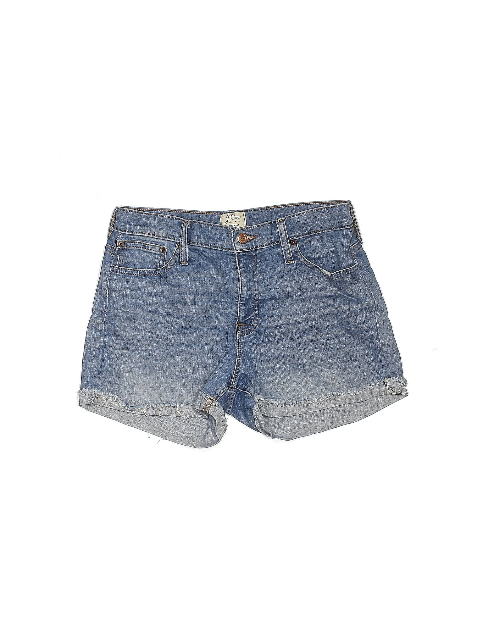 J.Crew Solid Blue Denim Shorts 30 Waist - 72% off | thredUP