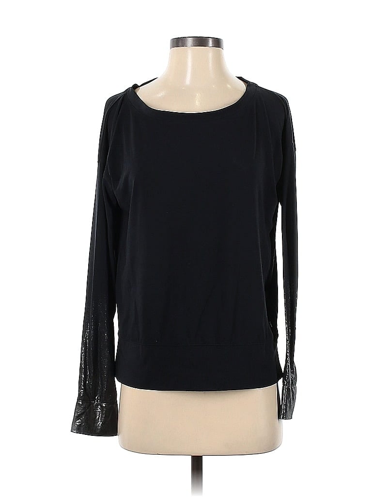 Pre-owned Gap Fit Long Sleeve T-shirt In Black