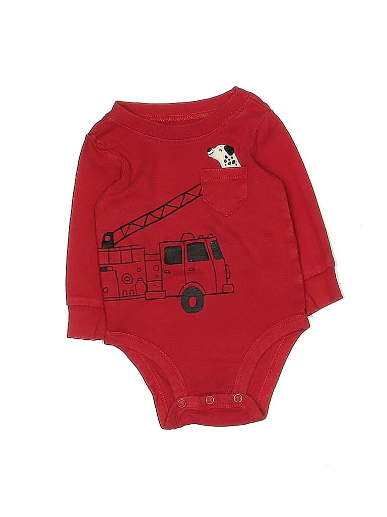 Click to view more detailed imagery on our partner's website Pre-owned Carter's Babies' Long Sleeve Onesie In Red