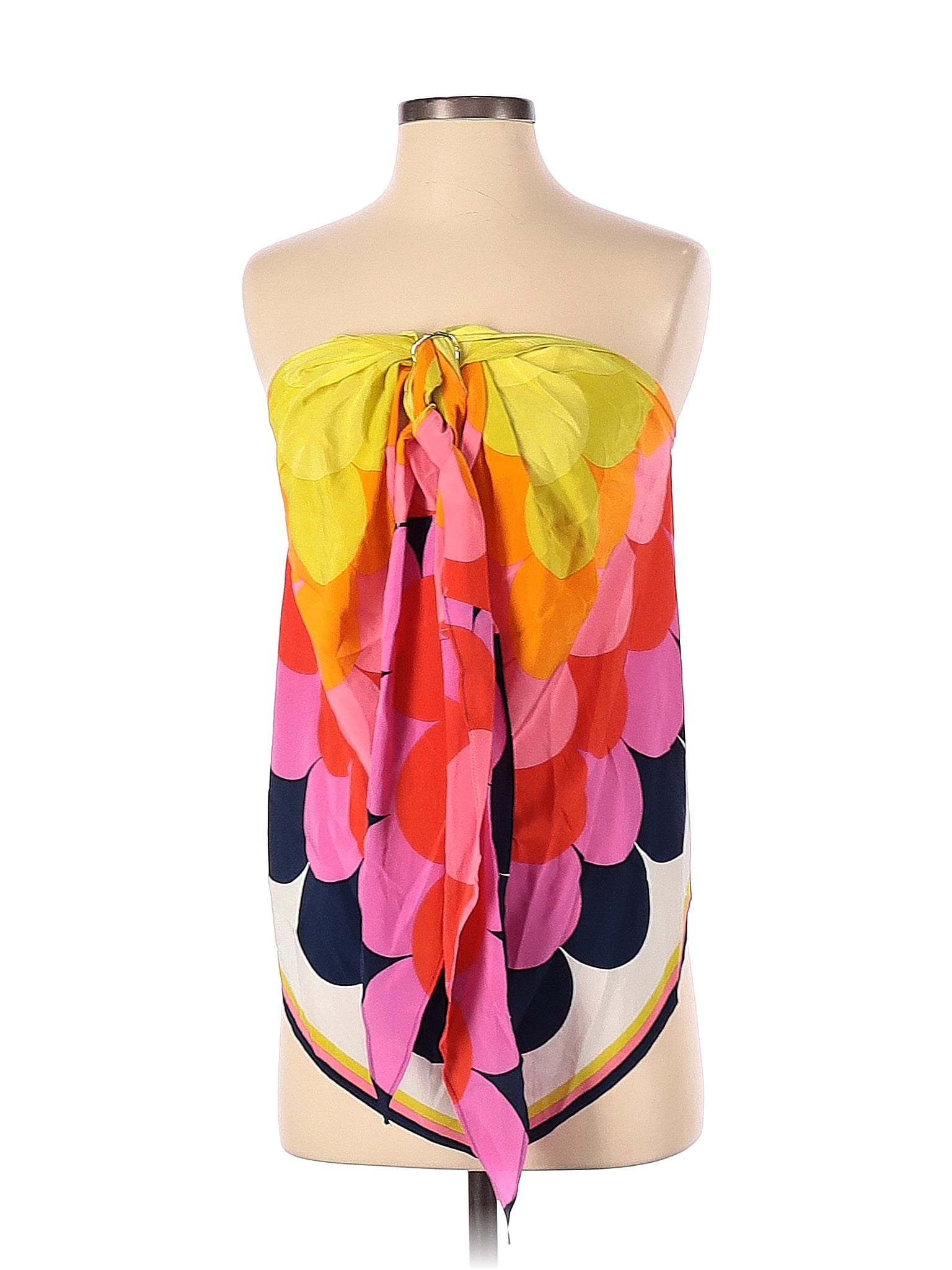 Trina Turk 100 Silk Floral Yellow Tube Top Size XS 81 off thredUP