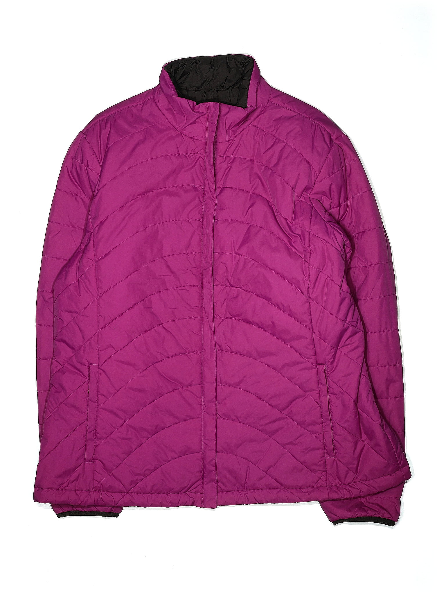 Lands' End 100 Nylon Solid Pink Purple Jacket Size XLarge (Youth