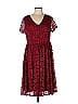 Torrid Damask Burgundy Red Casual Dress Size 10 (Plus) - photo 1