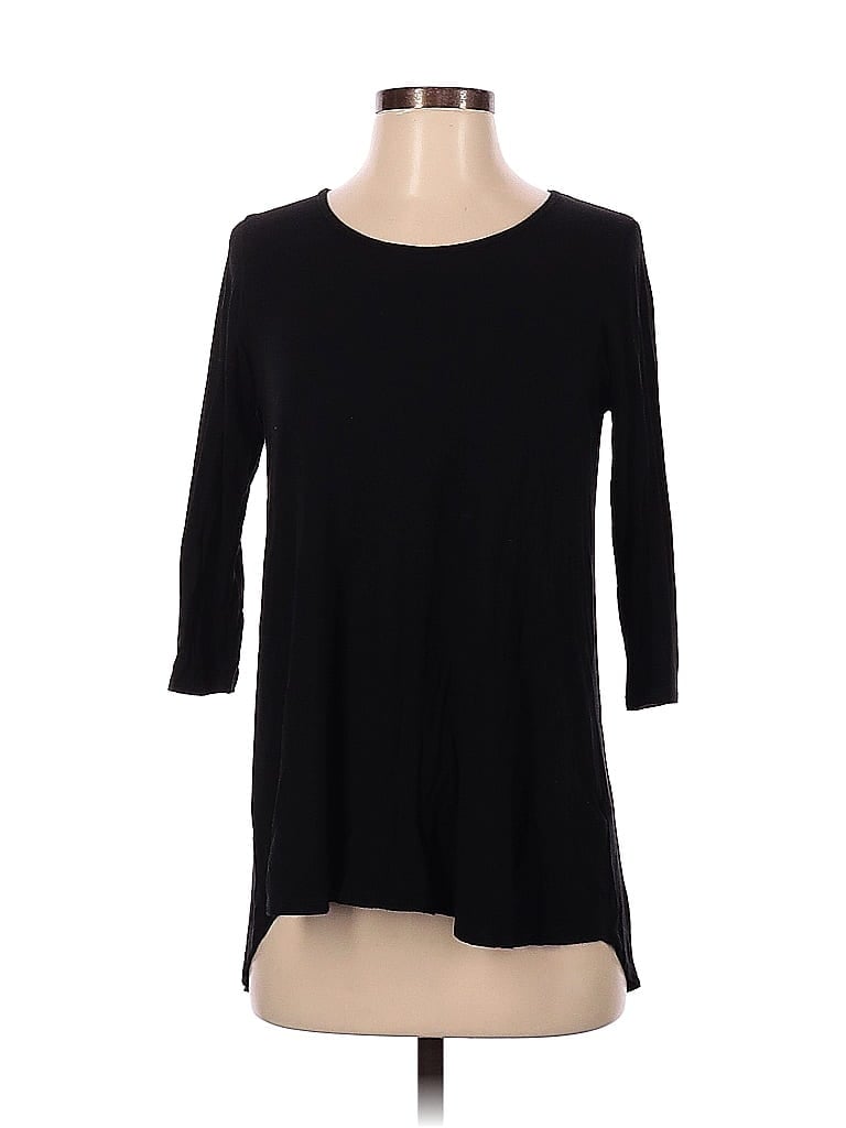 Pre-owned Colette 3/4 Sleeve Top Black Boatneck Tops