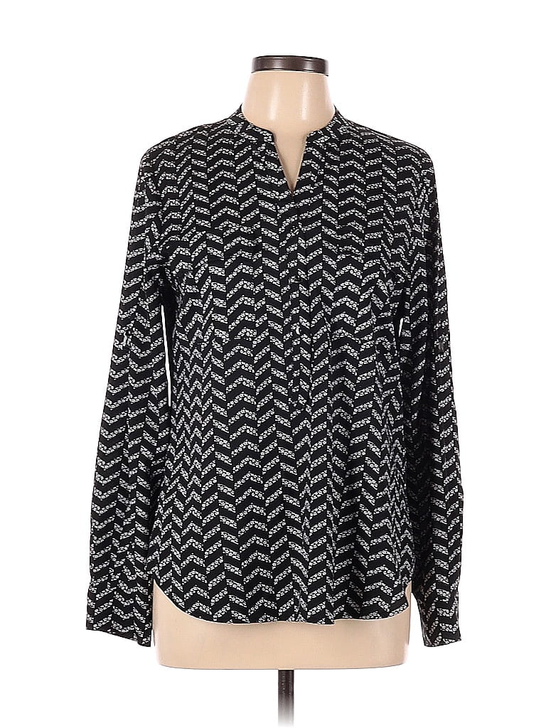 Ivanka Trump 100% Polyester Chevron-herringbone Chevron Black Long ...