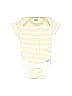 Gerber 100% Cotton Stripes Yellow White Short Sleeve Onesie Newborn - photo 1