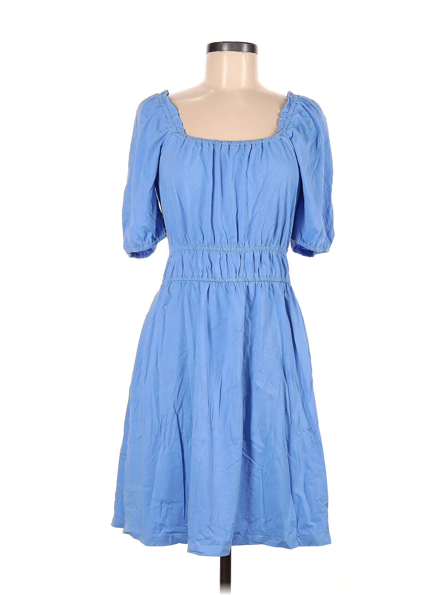 J Crew Factory Store 100 Cotton Blue Casual Dress Size M 65 Off