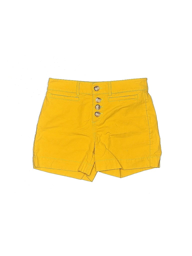 Ann Taylor LOFT Solid Yellow Shorts Size 00 - photo 1