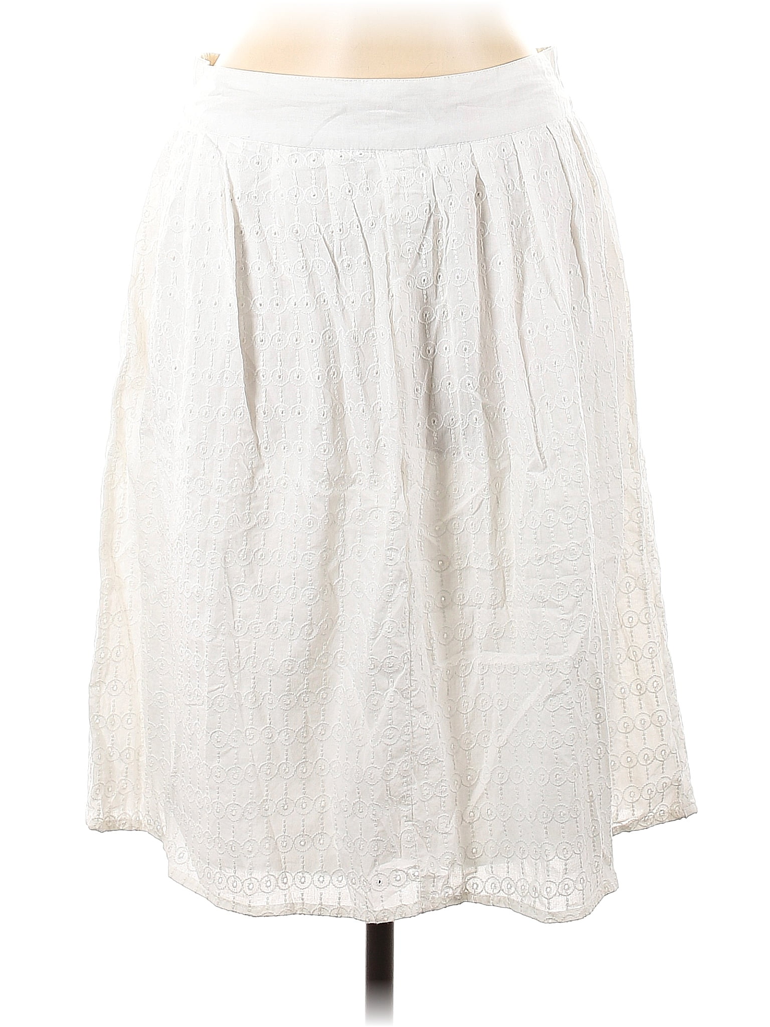 Studio West 100% Cotton White Casual Skirt Size M - 41% off | thredUP