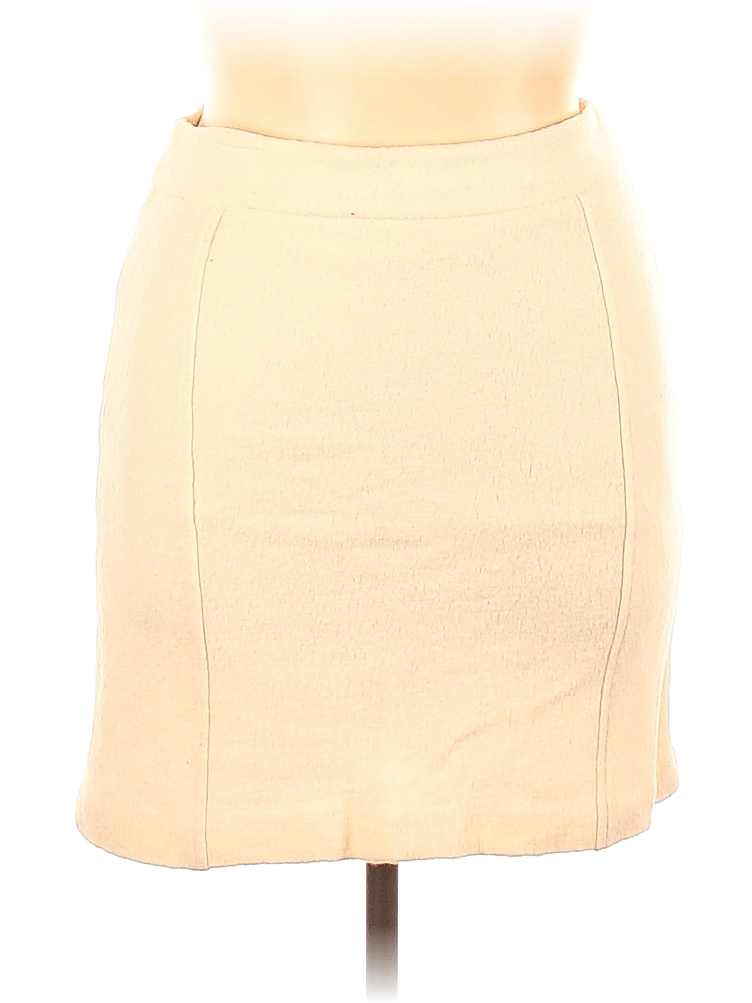 Ann Taylor Factory Solid Ivory Casual Skirt Size 16 - 55% off | ThredUp