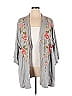 Johnny Was Color Block Floral Gray Cardigan Size 1X (Plus) - photo 1