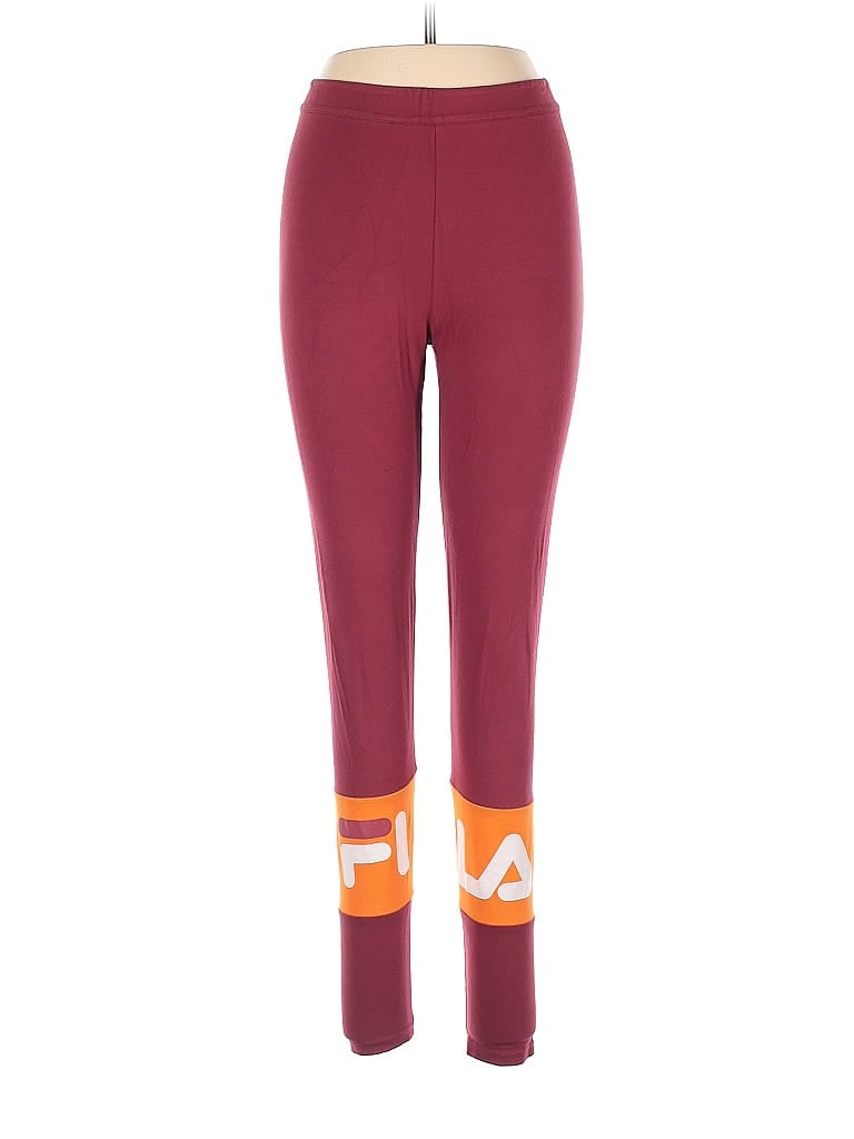 FILA SPORT Pre-owned Active Pants In Burgundy