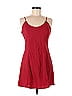 Rampage 100% Polyester Solid Red Casual Dress Size M - photo 1