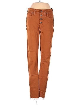 Madewell 9" Mid-Rise Skinny Jeans: Garment-Dyed Button-Front Edition (view 1)