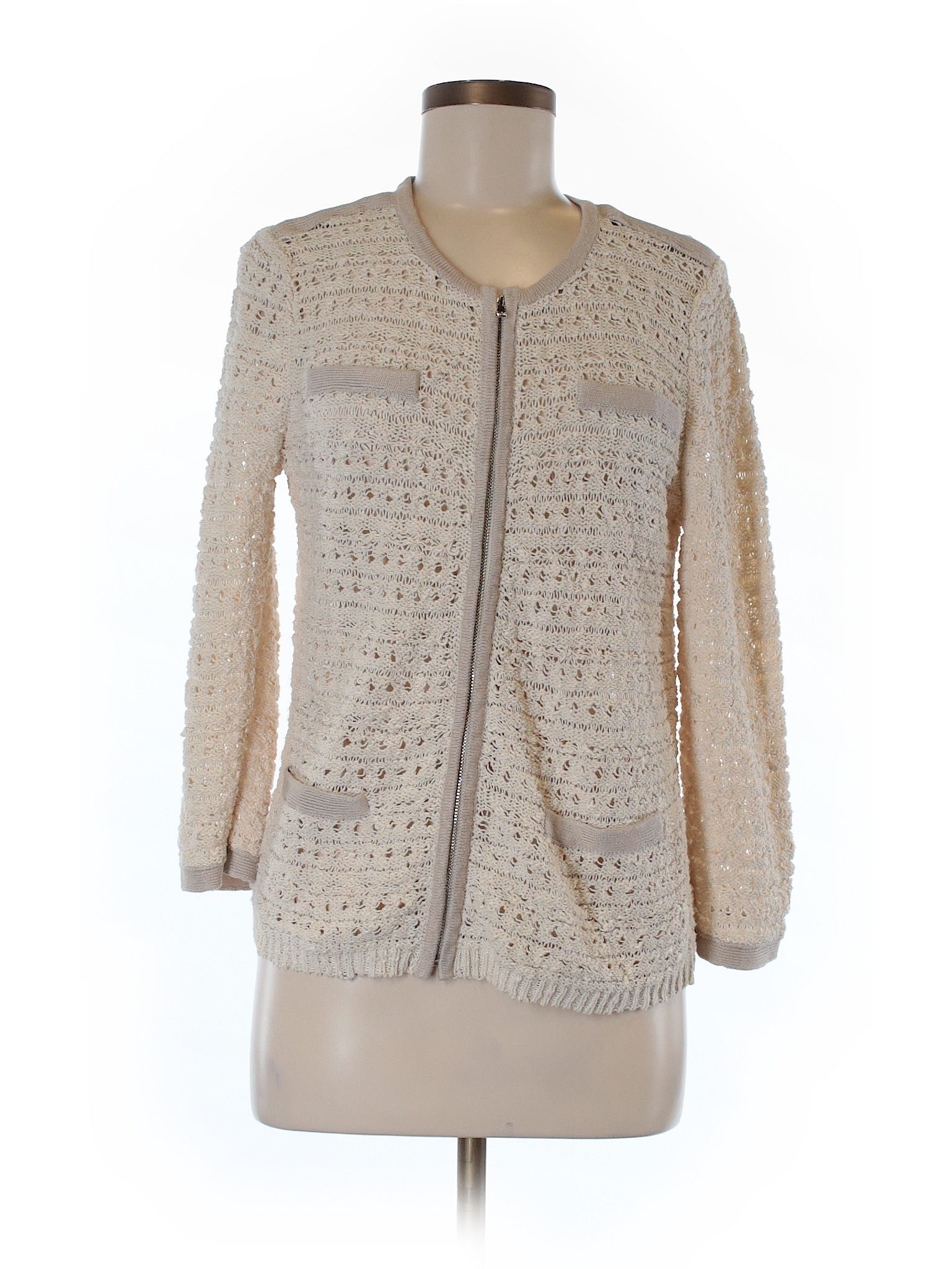 Ann Taylor Solid Beige Cardigan Size M - 79% off | thredUP