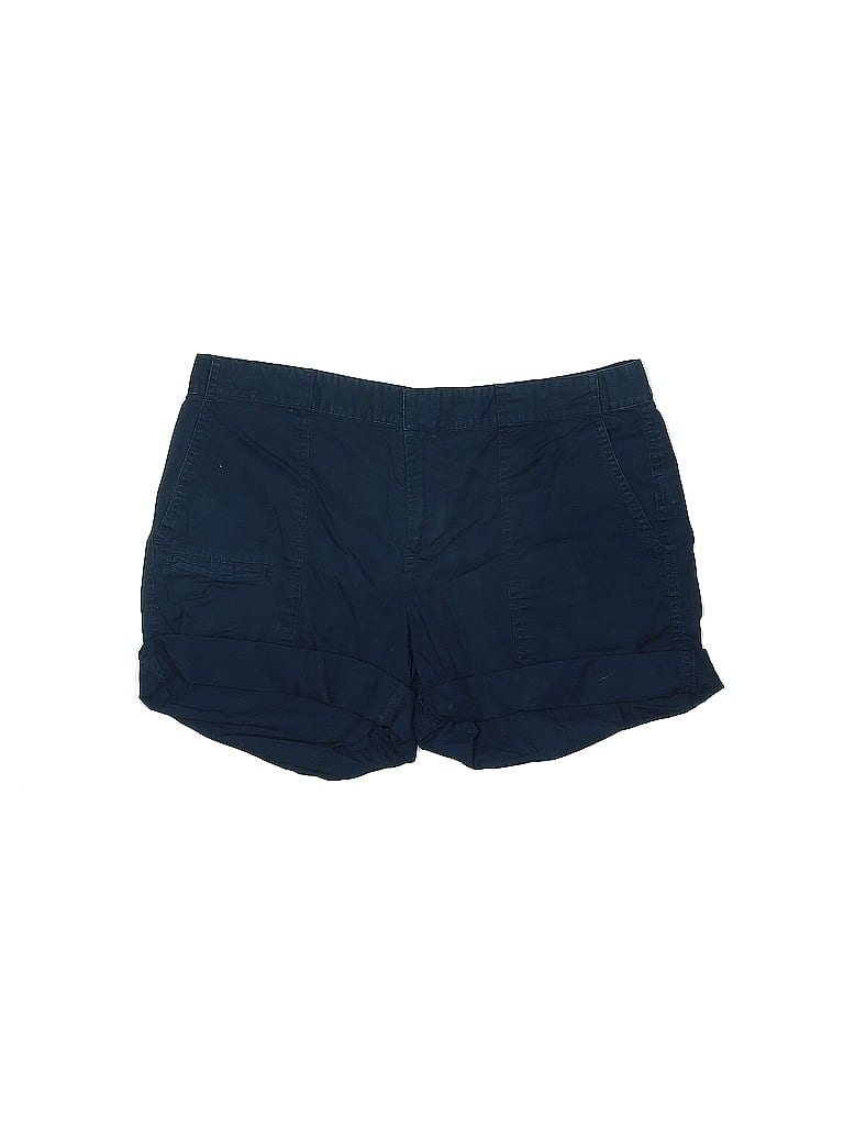 Lauren by Ralph Lauren 100% Cotton Solid Blue Khaki Shorts Size 6 - photo 1